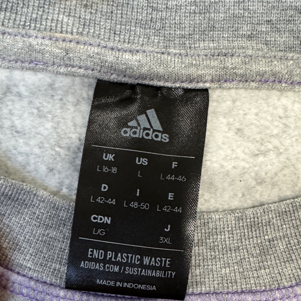 Adidas Heather Gray Crewneck Sweater - Picture 3 of 3